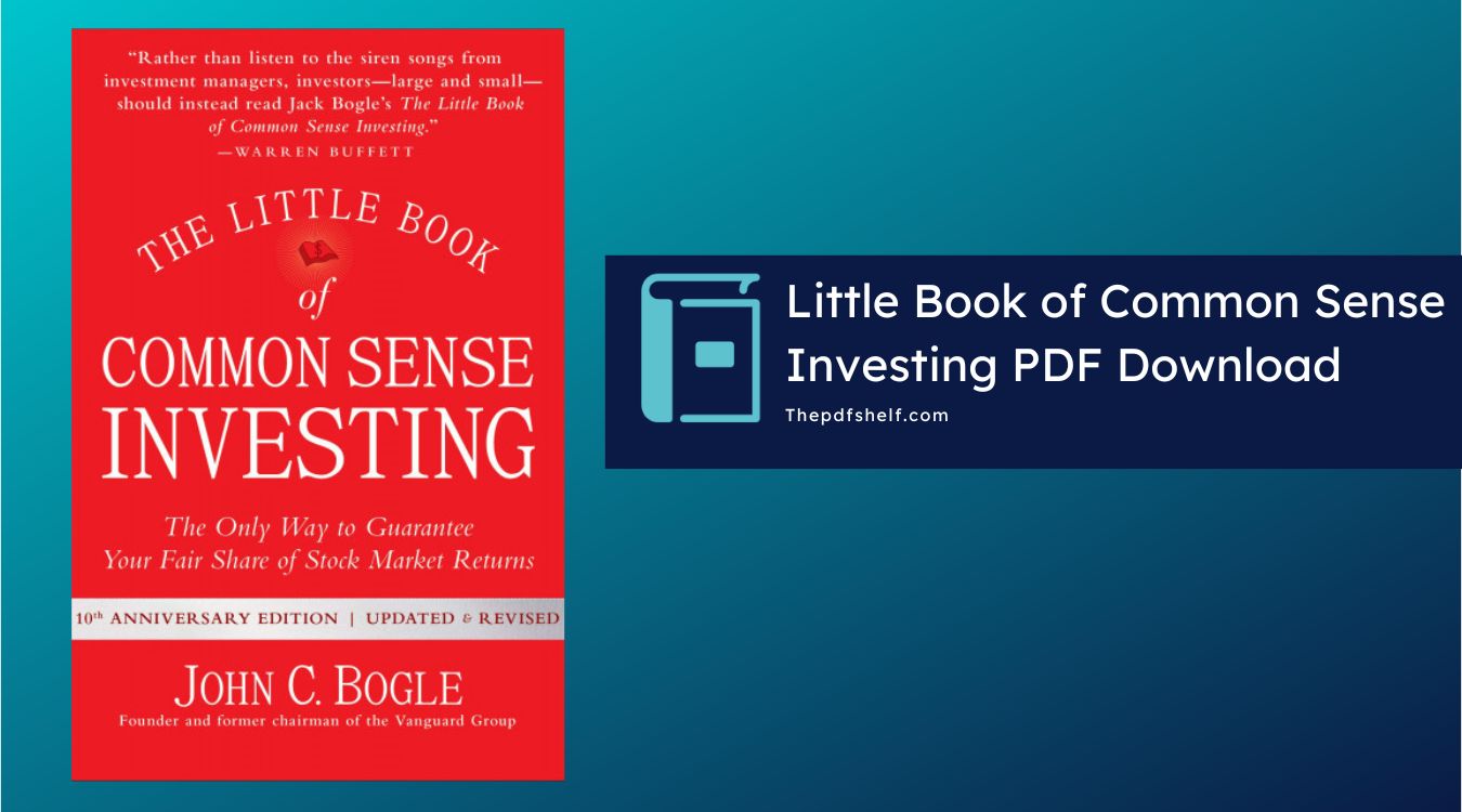 Little Book of Common Sense Investing pdf-front
